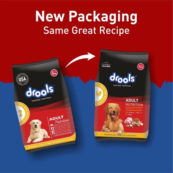 Drools Adult Chicken and Egg, 3kg with Free 1.2 KG - Image 2